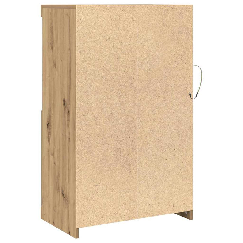 vidaXL Oldalsó szekrény kézműves tölgy 60.5 x 37 x 100 cm Faanyag