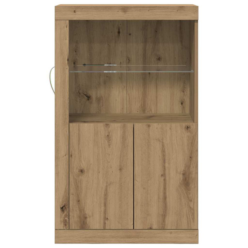vidaXL Oldalsó szekrény kézműves tölgy 60.5 x 37 x 100 cm Faanyag