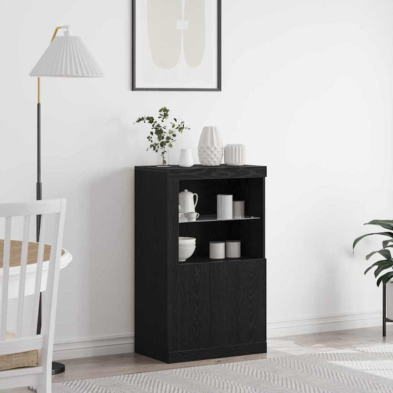 vidaXL Oldalsó szekrény Musta tammi 60.5 x 37 x 100 cm Faanyag