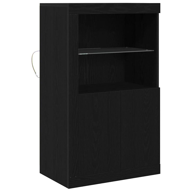 vidaXL Oldalsó szekrény Musta tammi 60.5 x 37 x 100 cm Faanyag