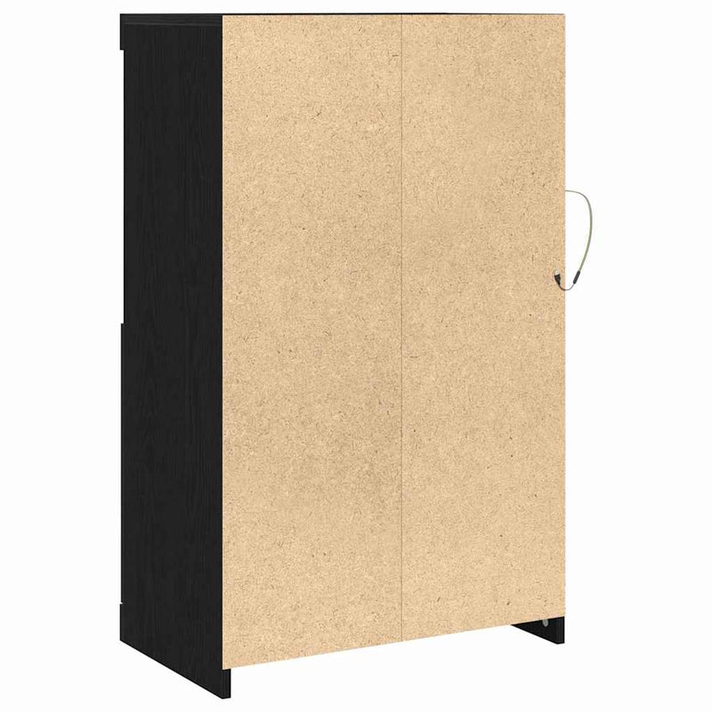 vidaXL Oldalsó szekrény Musta tammi 60.5 x 37 x 100 cm Faanyag