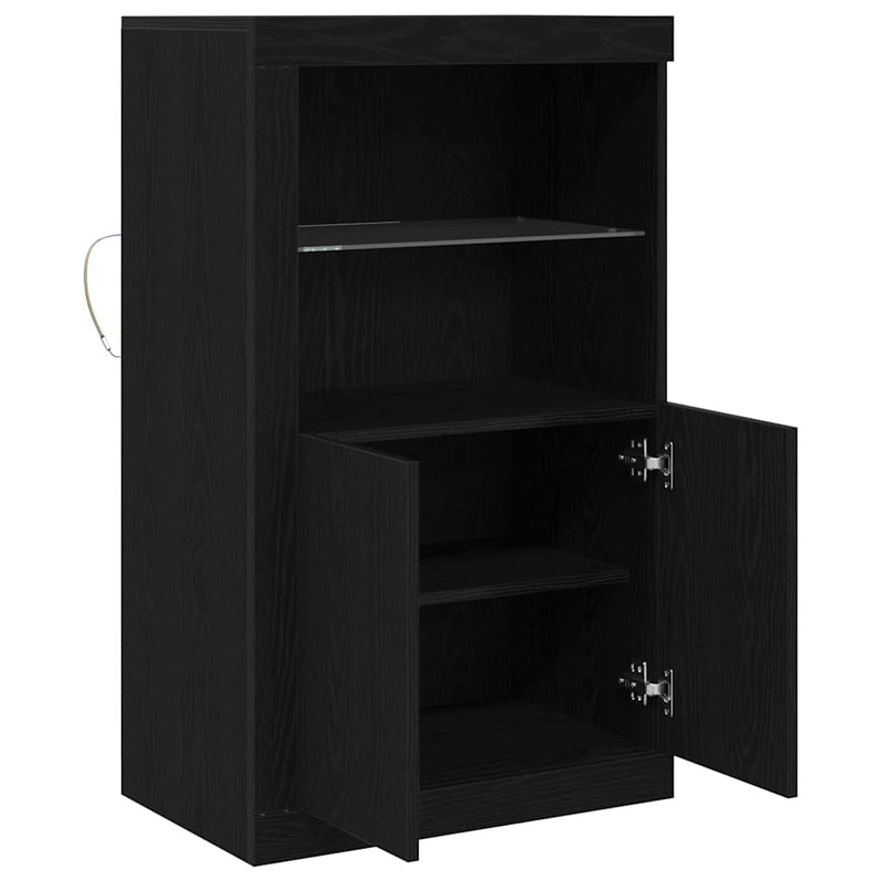 vidaXL Oldalsó szekrény Musta tammi 60.5 x 37 x 100 cm Faanyag