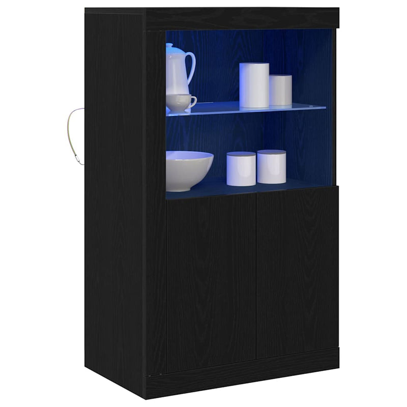 vidaXL Oldalsó szekrény Musta tammi 60.5 x 37 x 100 cm Faanyag