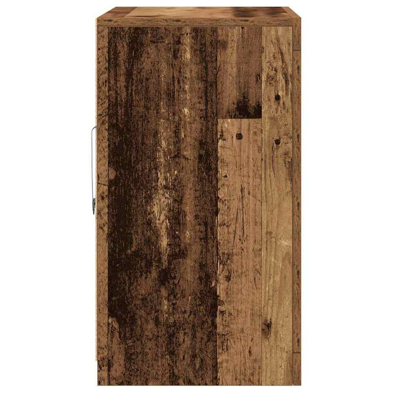 vidaXL Oldalsó szekrény 2 pcs Régi fa 41 x 37 x 67 cm Faanyag