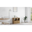 vidaXL LED tálaló 2 pcs Artisan tölgy 41 x 37 x 67 cm Faanyag