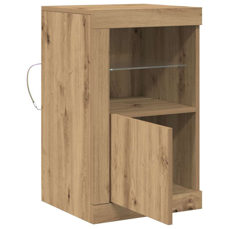 vidaXL Oldalsó szekrény 2 pcs kézműves tölgy 41 x 37 x 67 cm Faanyag