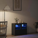 vidaXL Oldalsó szekrény 2 pcs Musta tammi 41 x 37 x 67 cm Faanyag