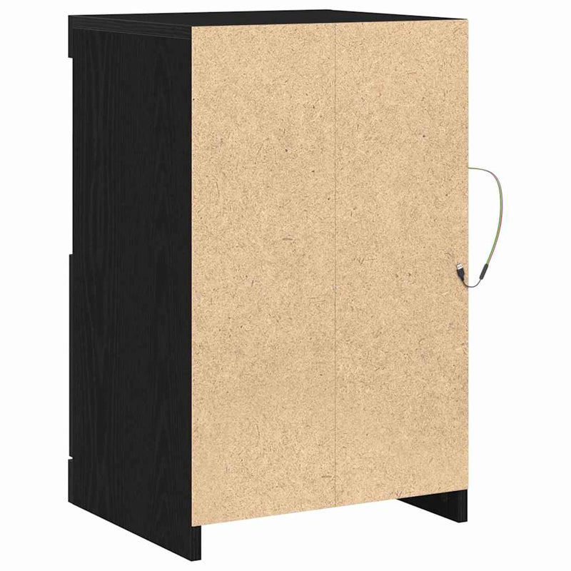 vidaXL Oldalsó szekrény 2 pcs Musta tammi 41 x 37 x 67 cm Faanyag