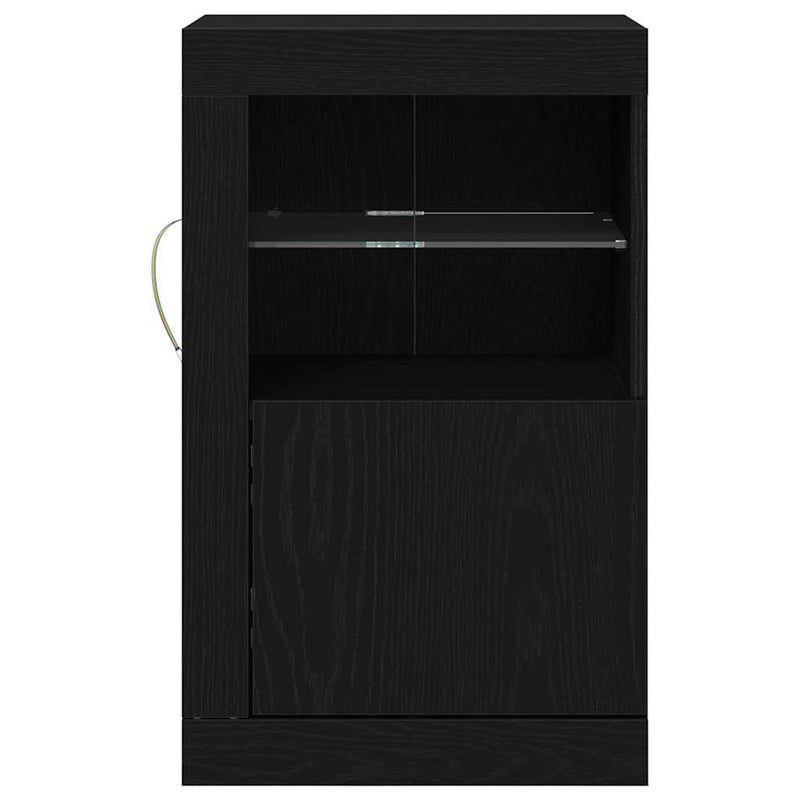 vidaXL Oldalsó szekrény 2 pcs Musta tammi 41 x 37 x 67 cm Faanyag