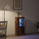 vidaXL LED tálaló LED -es lámpákkal Barna 41 x 37 x 100 cm Faanyag