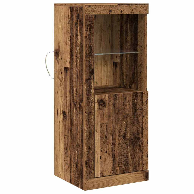 vidaXL Széf LED -es lámpákkal Barna 41 x 37 x 100 cm Faanyag