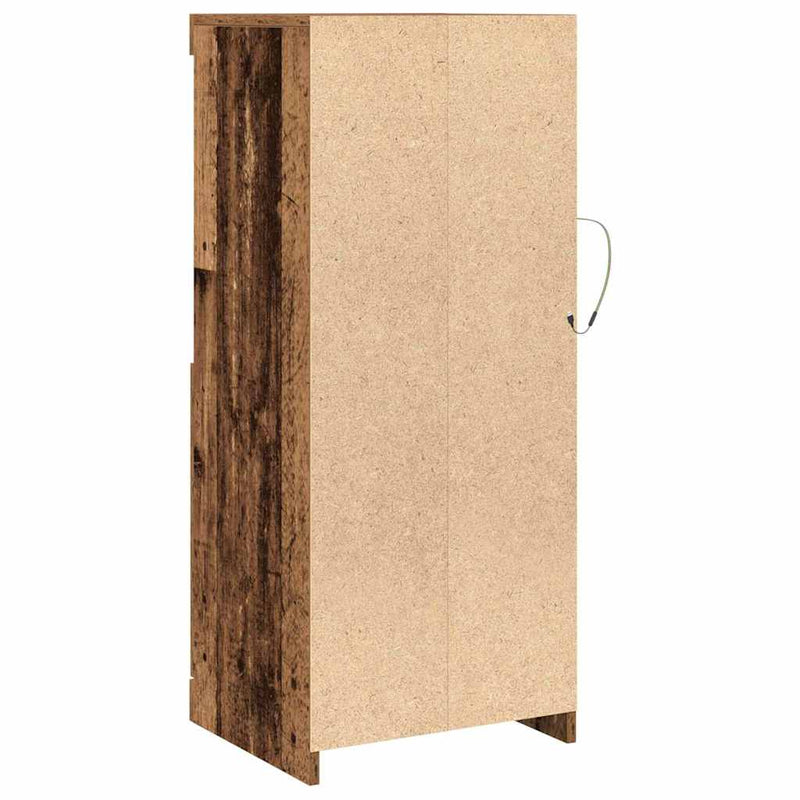 vidaXL Széf LED -es lámpákkal Barna 41 x 37 x 100 cm Faanyag