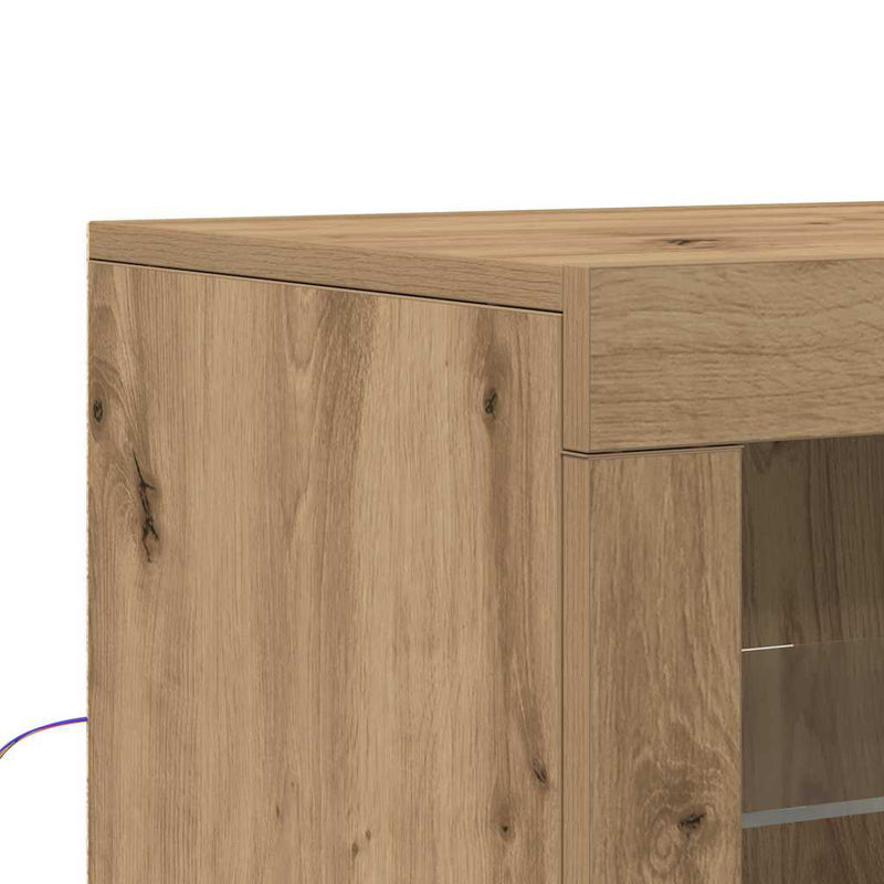 vidaXL Széf LED -es lámpákkal Barna 41 x 37 x 100 cm Faanyag