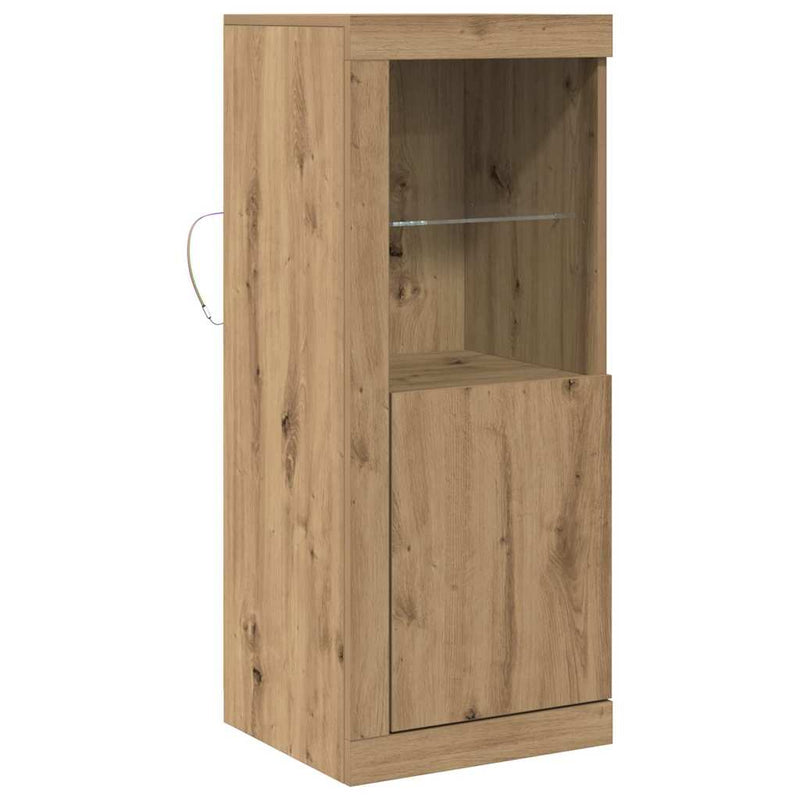 vidaXL Széf LED -es lámpákkal Barna 41 x 37 x 100 cm Faanyag