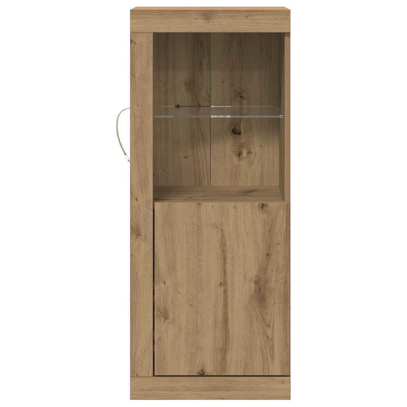 vidaXL Széf LED -es lámpákkal Barna 41 x 37 x 100 cm Faanyag