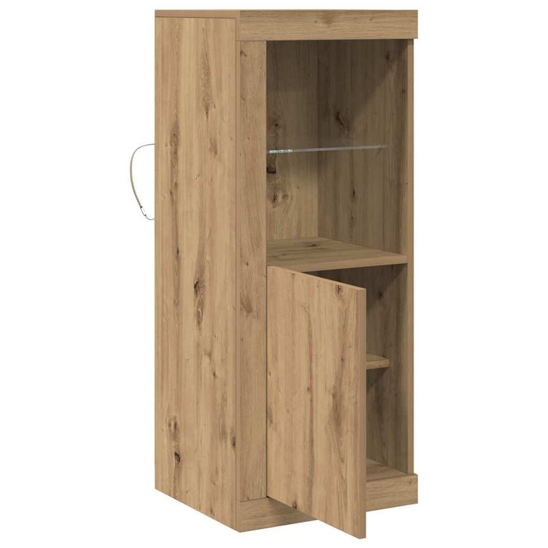 vidaXL Széf LED -es lámpákkal Barna 41 x 37 x 100 cm Faanyag