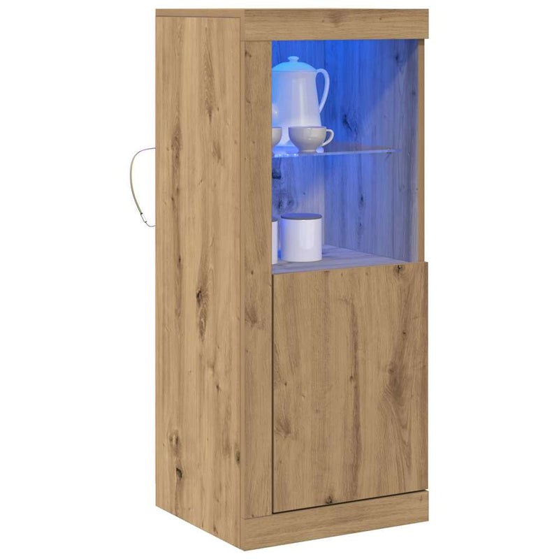 vidaXL Széf LED -es lámpákkal Barna 41 x 37 x 100 cm Faanyag