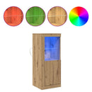 vidaXL LED tálaló LED -es lámpákkal Barna 41 x 37 x 100 cm Faanyag