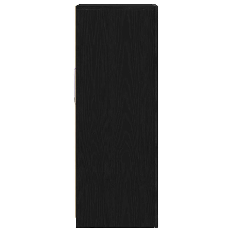vidaXL Széf LED -es lámpákkal Fekete 41 x 37 x 100 cm Faanyag