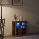 vidaXL LED tálaló LED -es lámpákkal Barna 60,5 x 37 x 67 cm Faanyag