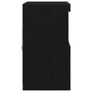 vidaXL LED tálaló LED -es lámpákkal Fekete 60,5 x 37 x 67 cm Faanyag