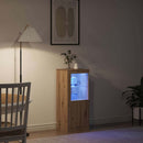 vidaXL LED tálaló Artisan tölgy 41 x 37 x 100 cm Faanyag