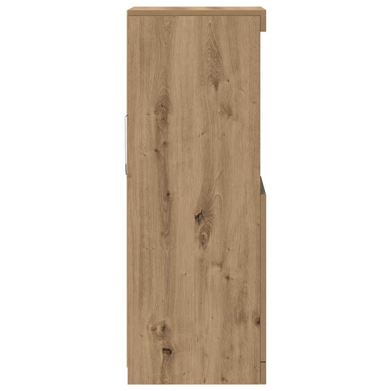 vidaXL Széf LED -es lámpákkal kézműves tölgy 41 x 37 x 100 cm Faanyag