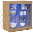 vidaXL LED tálaló Artisan tölgy 60,5 x 37 x 67 cm Faanyag