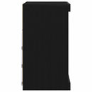 vidaXL LED tálaló Fekete tölgy 60,5 x 37 x 67 cm Faanyag