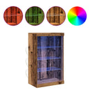 vidaXL LED tálaló LED -es lámpákkal Öreg fa 60,5 x 37 x 100 cm Faanyag