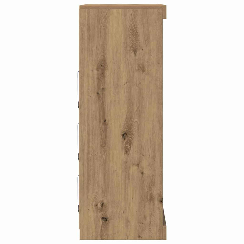 vidaXL Széf kézműves tölgy 60.5 x 37 x 100 cm Faanyag