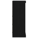 vidaXL LED tálaló Fekete tölgy 60,5 x 37 x 100 cm Faanyag
