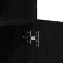 vidaXL Széf LED -es lámpákkal Musta tammi 41 x 37 x 100 cm Faanyag