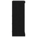 vidaXL Széf LED -es lámpákkal Musta tammi 41 x 37 x 100 cm Faanyag