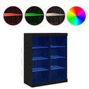 vidaXL Széf LED -es lámpákkal Musta tammi 41 x 37 x 100 cm Faanyag