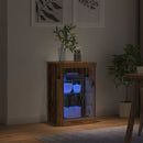 vidaXL LED tálaló Öreg fa 41 x 37 x 67 cm Szerelt Fa