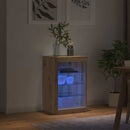 vidaXL LED tálaló Artisan tölgy 41 x 37 x 67 cm Szerelt Fa