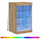 vidaXL LED tálaló Artisan tölgy 41 x 37 x 67 cm Faanyag
