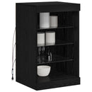 vidaXL LED tálaló Fekete tölgy 41 x 37 x 67 cm Faanyag