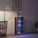 vidaXL LED tálaló LED szalagokkal Öreg fa 41 x 37 x 100 cm Faanyag