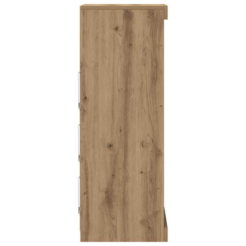 vidaXL Széf LED -es lámpákkal kézműves tölgy 41 x 37 x 100 cm Faanyag