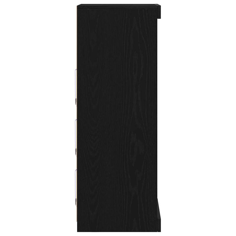 vidaXL Széf LED -es lámpákkal Musta tammi 41 x 37 x 100 cm Faanyag