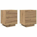 vidaXL Éjjeliszekrény 2 pcs Artisan tölgy 45 x 40 x 55 cm Faanyag