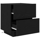 vidaXL Éjjeliszekrény 2 pcs Fekete tölgy 45 x 40 x 55 cm Faanyag
