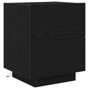 vidaXL Éjjeliszekrény 2 pcs Fekete tölgy 45 x 40 x 55 cm Faanyag