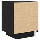 vidaXL Éjjeliszekrény 2 pcs Fekete tölgy 45 x 40 x 55 cm Faanyag