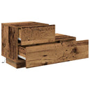 vidaXL Éjjeliszekrény fiókkal Öreg fa 70 x 36 x 40,5 cm Faanyag