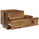 vidaXL Éjjeliszekrény fiókkal Öreg fa 70 x 36 x 40,5 cm Faanyag