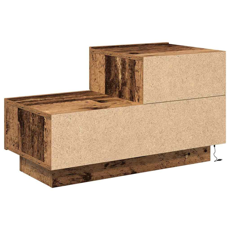 vidaXL Éjjeli Szekrény fiókkal Öreg fa 70 x 36 x 40.5 cm Faanyag