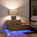 vidaXL Éjjeli Szekrény kézműves tölgy 70 x 36 x 40.5 cm Faanyag